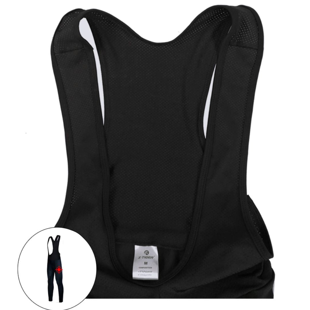 Bretelle Ciclismo Feminino X-Tiger Profissional com Absorção de Suor e Almofada Gel 5D Italiano Para Inverno