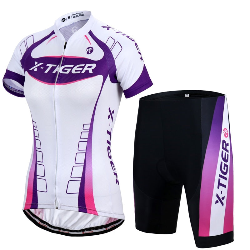 Conjunto De Ciclismo Feminino X-Tiger